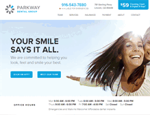 Tablet Screenshot of parkwaydentalgroup.com